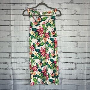 Tommy Bahama Sleeveless Mini Hawaiian Dress Sz M Island Floral Resort Streetwear